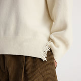 ROHE - Turtleneck with raw details | off white