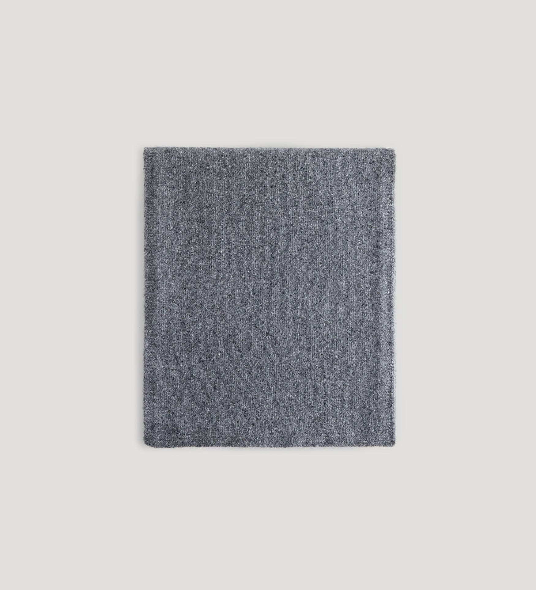 ROHE - Knitted mouliné scarf | anthracite melange