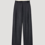 ROHE - Boxer detailed trousers | dark grey melange