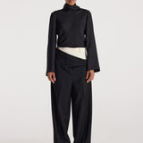 ROHE - Double waistband trousers | black