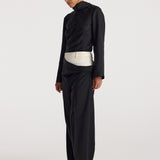 ROHE - Double waistband trousers | black