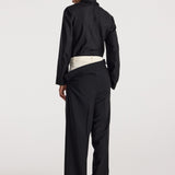 ROHE - Double waistband trousers | black