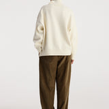 ROHE - Daria - Single pleat straight leg corduroy trousers | caramel