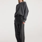 ROHE - Bruun - Leather baggy trousers | anthracite