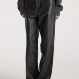 ROHE - Bruun - Leather baggy trousers | anthracite