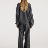 ROHE - Bruun - Leather baggy trousers | anthracite