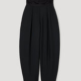 ROHE - Puck - Sculptural cumberband trousers | black