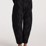ROHE - Plissé satin trousers | black