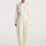 ROHE - Puck - Sculptural bouclé tailored trousers | cream
