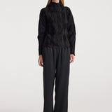 ROHE - Relaxed fit satin trousers | black