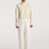 ROHE - Relaxed fit satin trousers | cream