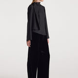 ROHE - Velvet relaxed trousers | black