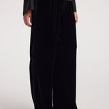 ROHE - Velvet relaxed trousers | black