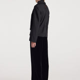ROHE - Velvet relaxed trousers | black