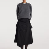 ROHE - Deconstructed trench skirt | black