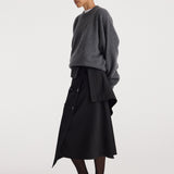 ROHE - Deconstructed trench skirt | black