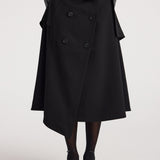 ROHE - Deconstructed trench skirt | black