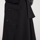 ROHE - Deconstructed trench skirt | black