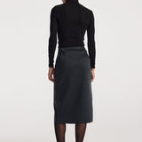 ROHE - Sculptural double - satin skirt | black/white