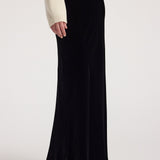 ROHE - Fluid velvet skirt | black