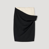 ROHE - Double waistband skirt | black