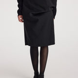 ROHE - Double waistband skirt | black