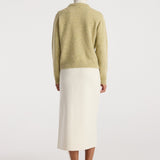 ROHE - Double - faced fringe skirt | off white