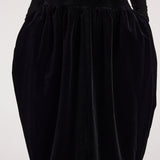 ROHE - Sculptural volume velvet skirt | black