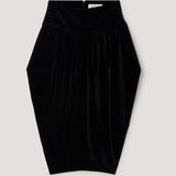 ROHE - Sculptural volume velvet skirt | black