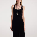 ROHE - Scoop - neck velvet dress | black