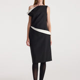 ROHE - Sculptural off - shoulder dress | black