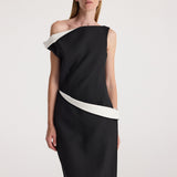 ROHE - Sculptural off - shoulder dress | black