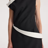 ROHE - Sculptural off - shoulder dress | black