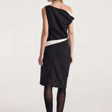 ROHE - Sculptural off - shoulder dress | black