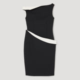 ROHE - Sculptural off - shoulder dress | black
