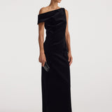 ROHE - Sculptural off - shoulder velvet gown | black