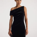 ROHE - Sculptural off - shoulder velvet gown | black