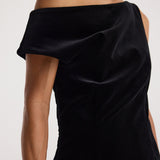 ROHE - Sculptural off - shoulder velvet gown | black