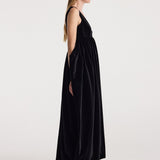 ROHE - Sculptural volume velvet dress | black