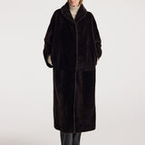 ROHE - Shearling hat | dark chocolate