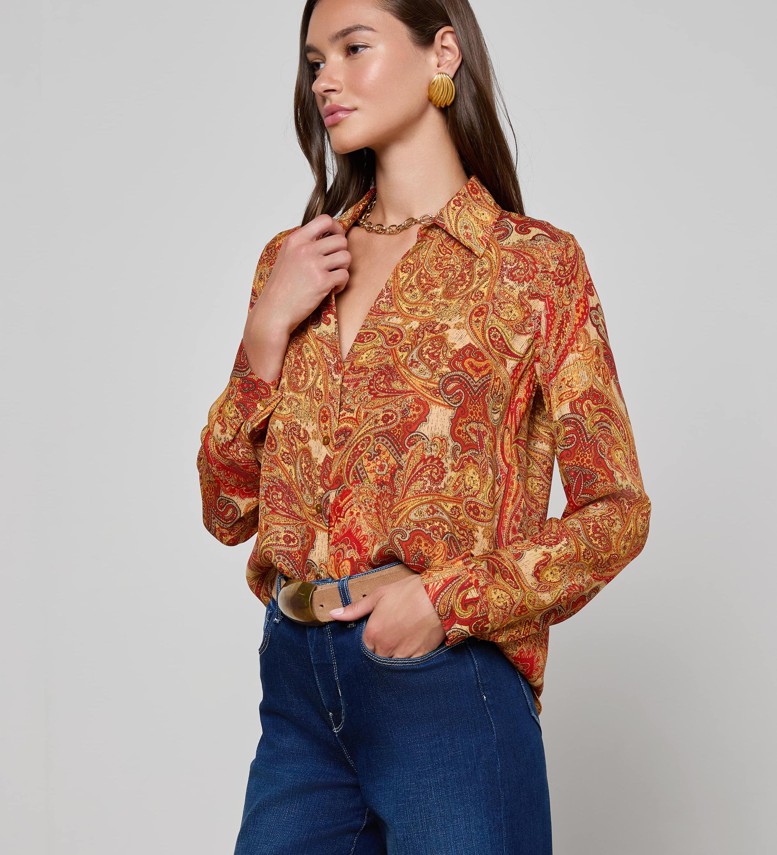 L'AGENCE - Nina Silk Blouse