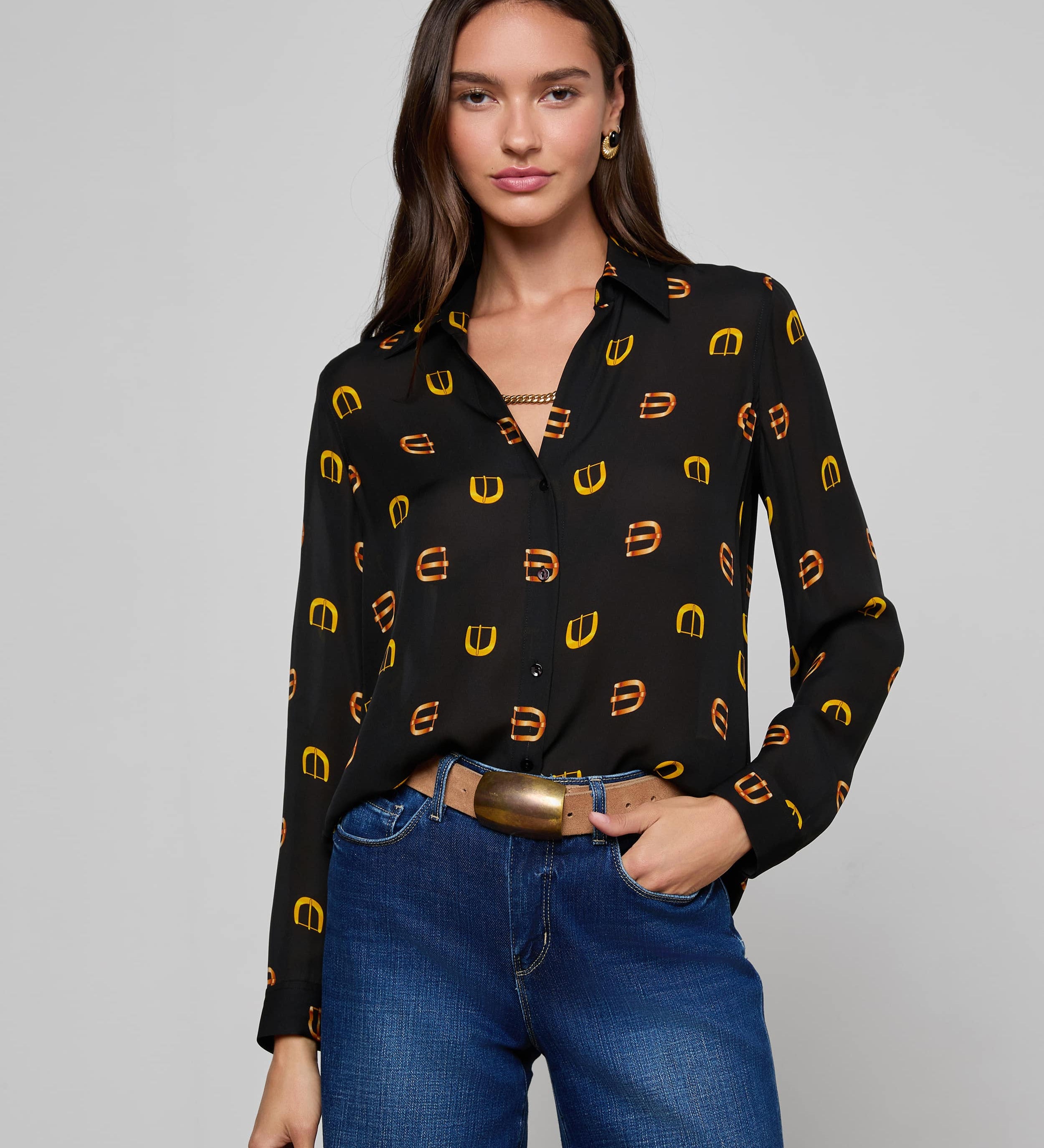 L'AGENCE - Nina Silk Blouse