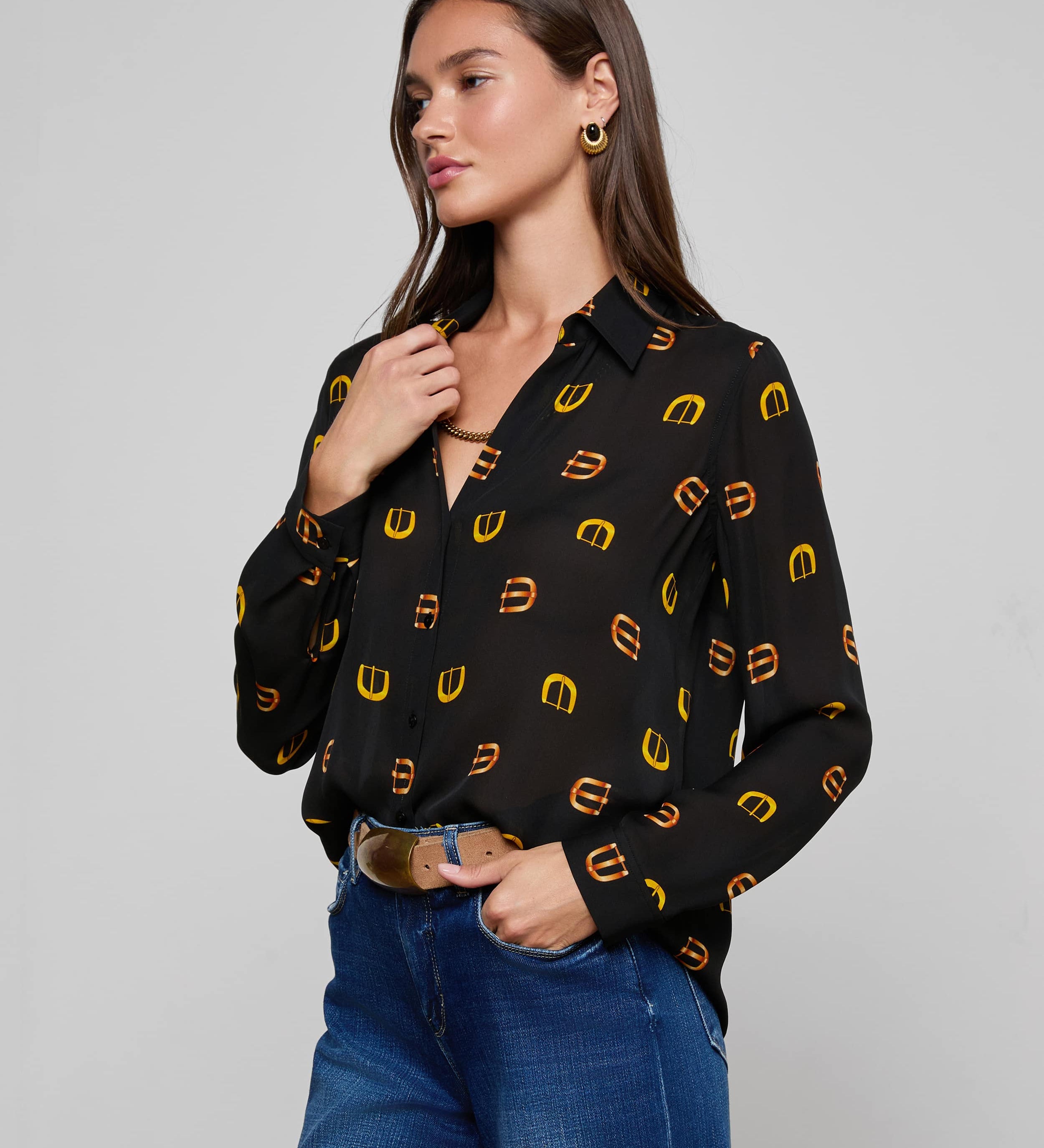 L'AGENCE - Nina Silk Blouse