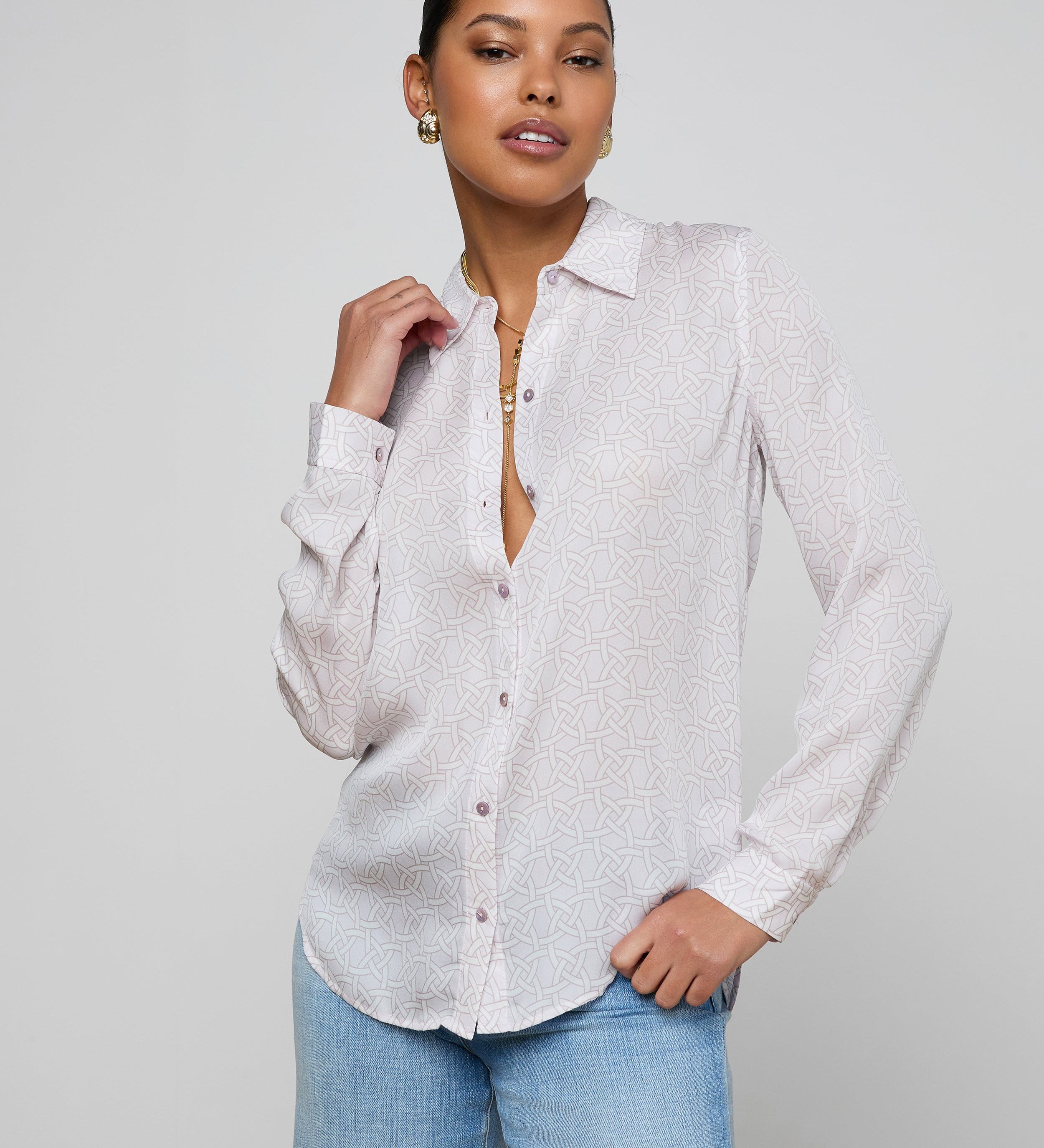 L'AGENCE - Nina Silk Blouse
