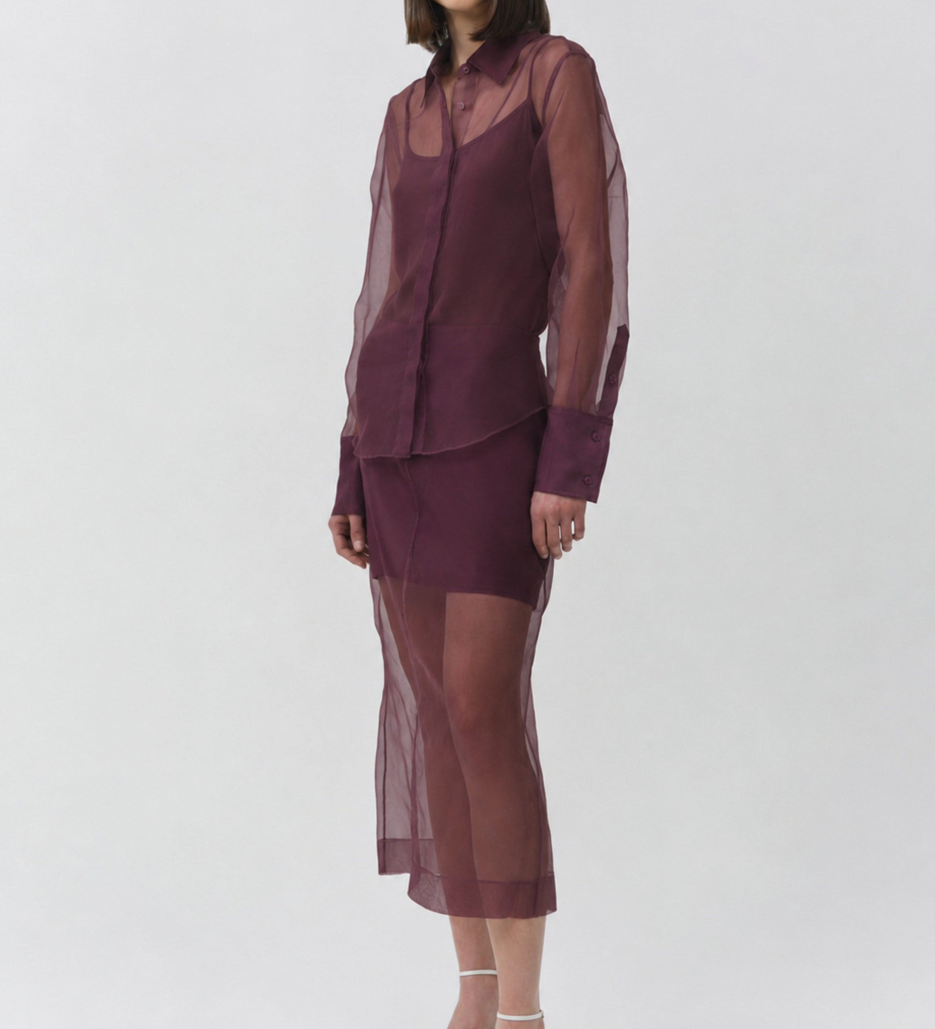 Simkhai - Dana Organza Midi Skirt