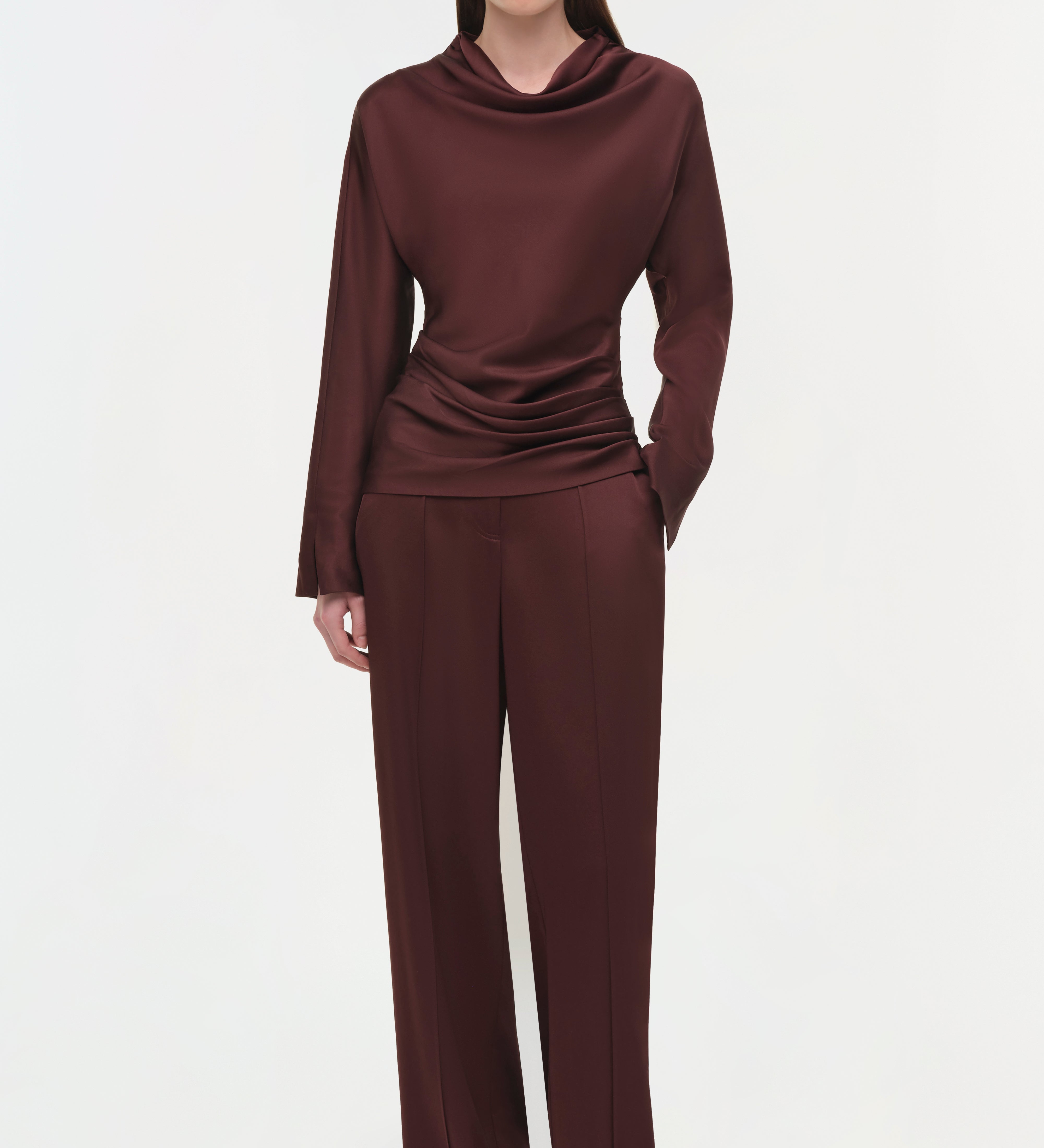 Simkhai - Kyra Satin Wide Leg Pant