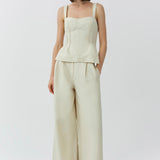 Simkhai - April Cotton Faille Bustier Top