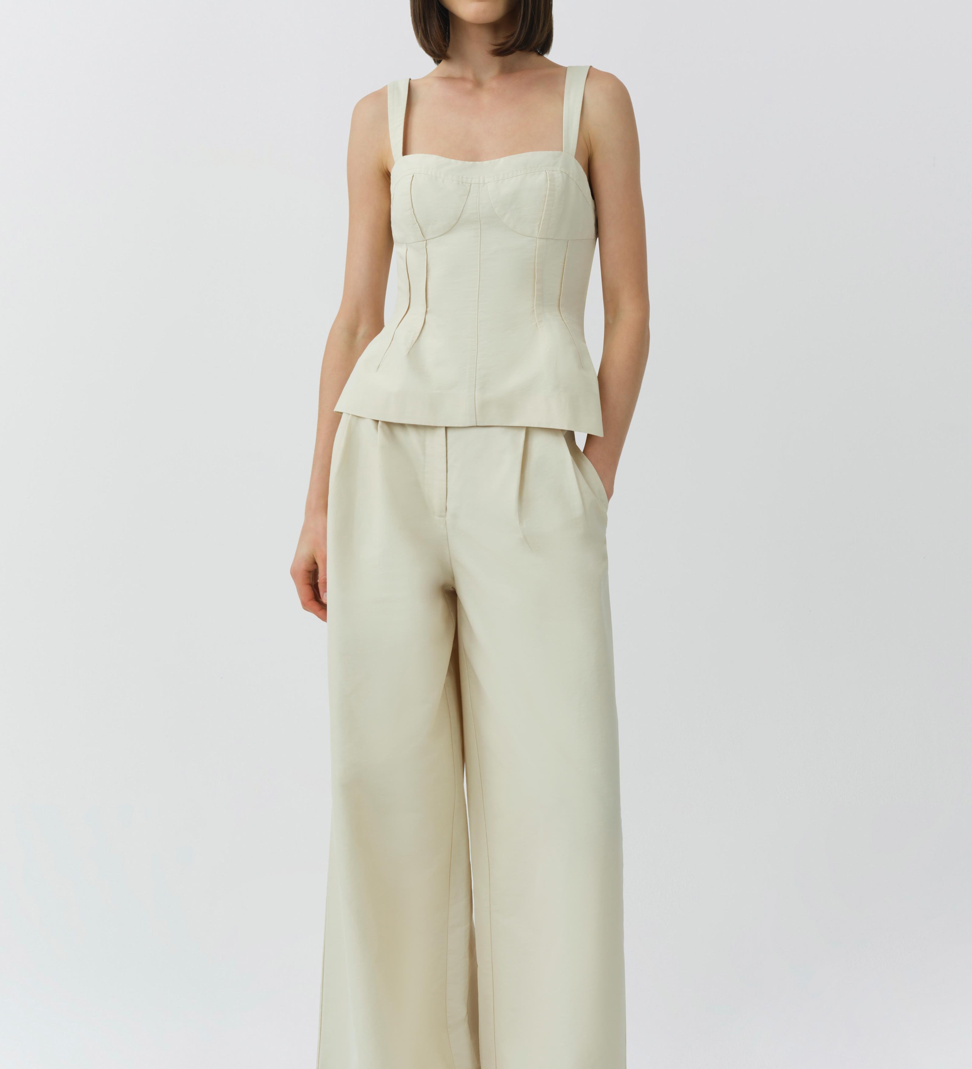 Simkhai - April Cotton Faille Bustier Top