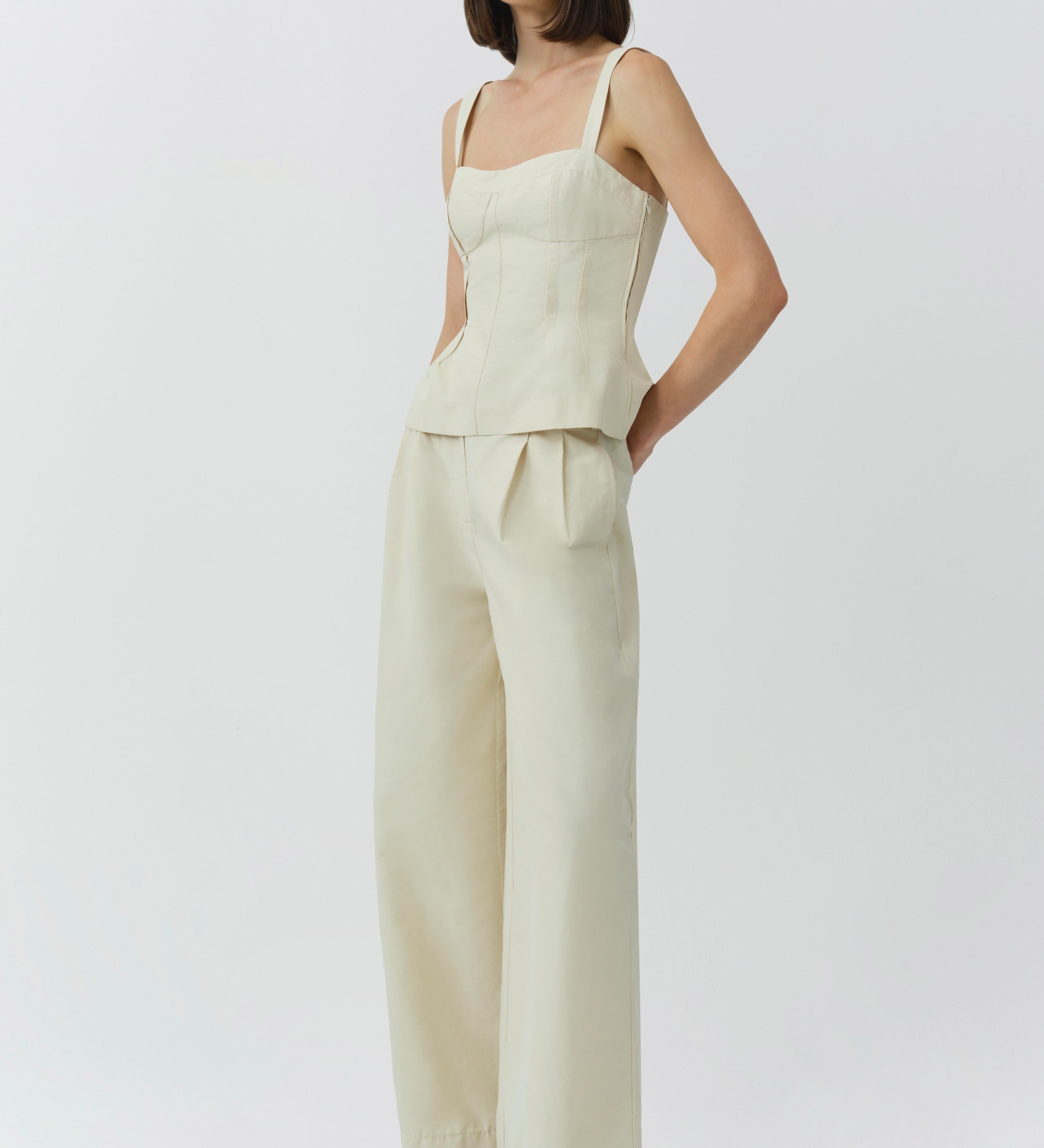 Simkhai - April Cotton Faille Bustier Top
