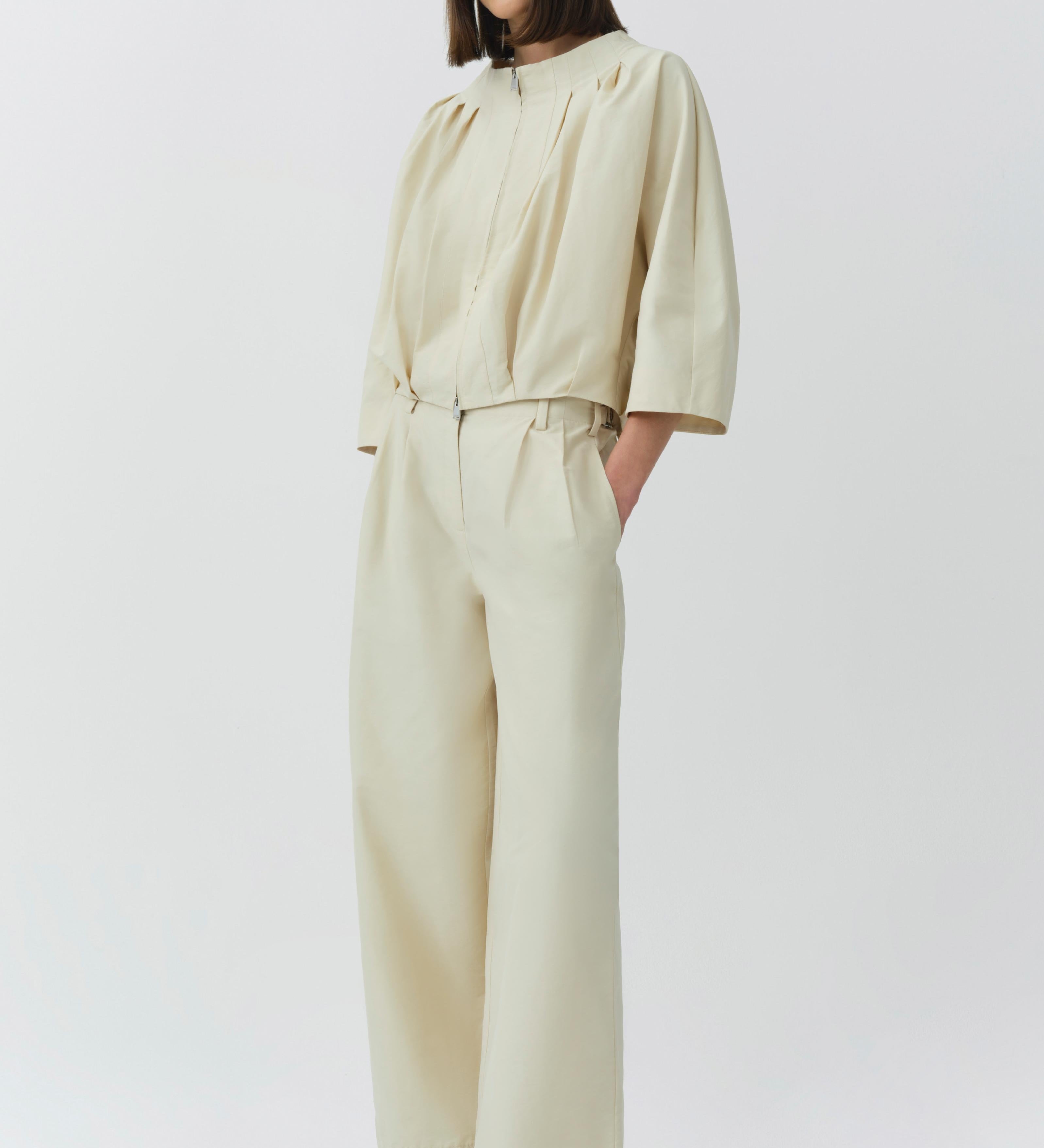 Simkhai - Jess Pleated Cotton Faille Jacket